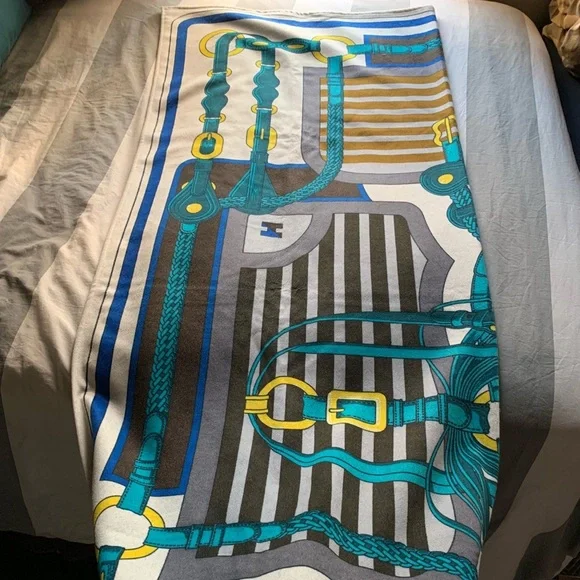 Hermès Coaching blanket, cashmere and silk - Picture 7 of 7